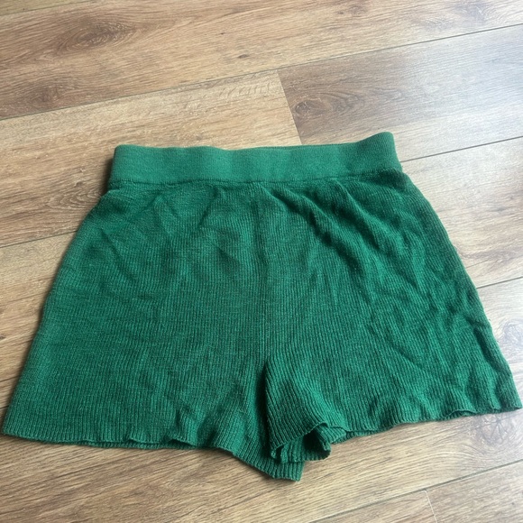 Free People High Waist Green Shorts - Picture 1 of 3